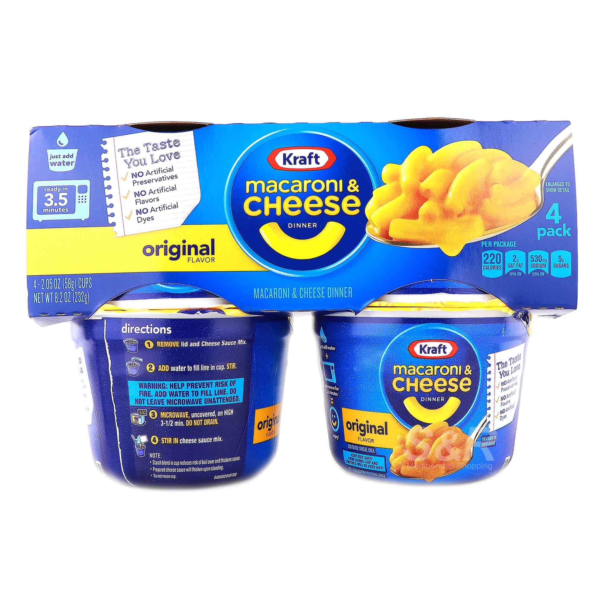 Kraft Macaroni and Cheese Dinner 4pcs